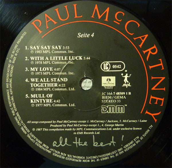 Paul McCartney -All The Best !