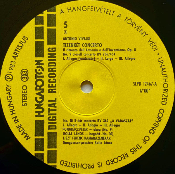 Vivaldi* - Liszt Ferenc Chamber Orchestra, János Rolla - 12 Concerti Op.8 - Il Cimento Dell' Armonia E Dell' Inventione Including "The Four Seasons"