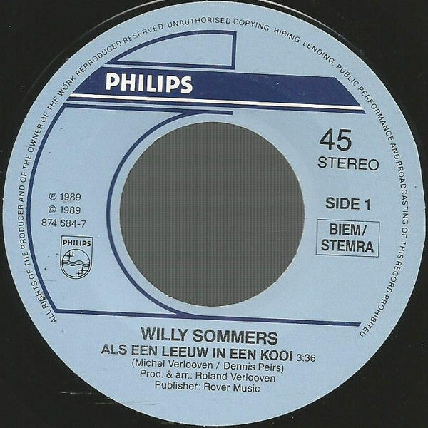 Willy Sommers - Als Een Leeuw In Een Kooi