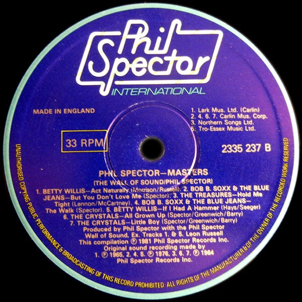 Phil Spector -The Wall Of Sound