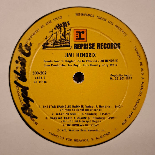 Jimi Hendrix - Banda Sonora Original De La Película Jimi Hendrix