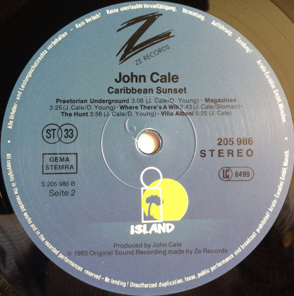 John Cale -Caribbean Sunset
