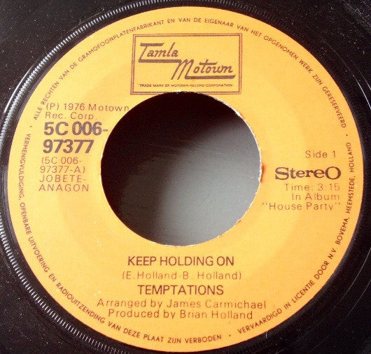 The Temptations -Keep Holding On