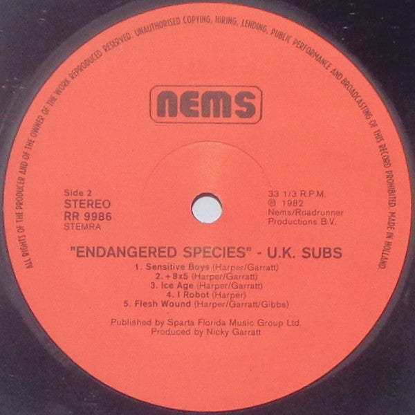 U.K. Subs* -Endangered Species