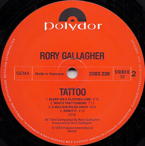Rory Gallagher -Tattoo