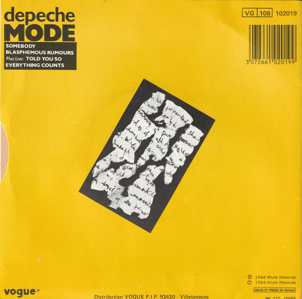 Depeche Mode -Blasphemous Rumours / Somebody