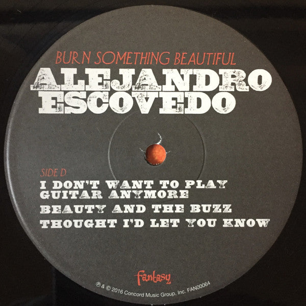 Alejandro Escovedo -Burn Something Beautiful