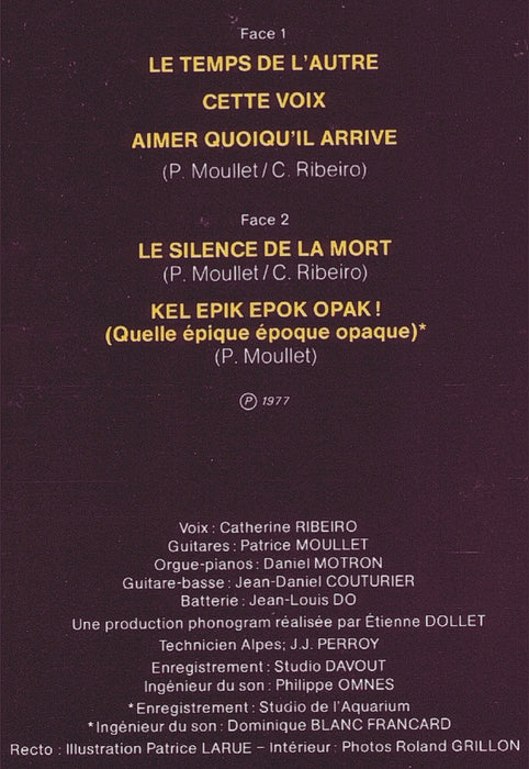 Catherine Ribeiro + Alpes -Le Temps De L'autre
