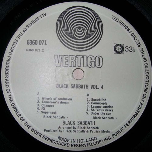 Black Sabbath -Black Sabbath Vol 4