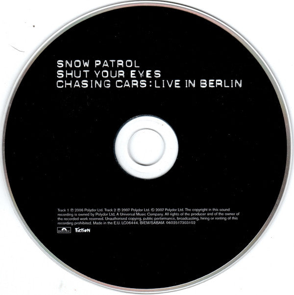 Snow Patrol -Shut Your Eyes