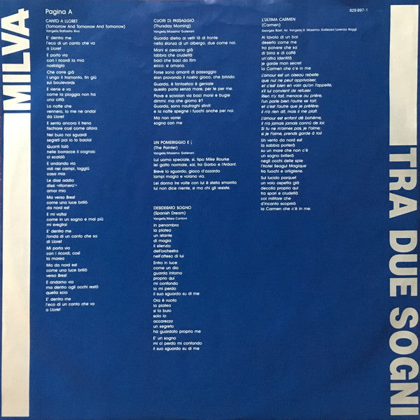 Milva -Tra Due Sogni