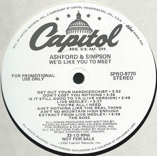 Ashford & Simpson -We'd Like You To Meet