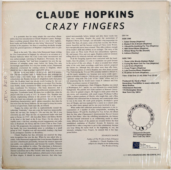 Claude Hopkins -Crazy Fingers