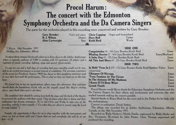 Procol Harum In Concert With The Edmonton Symphony Orchestra -Live