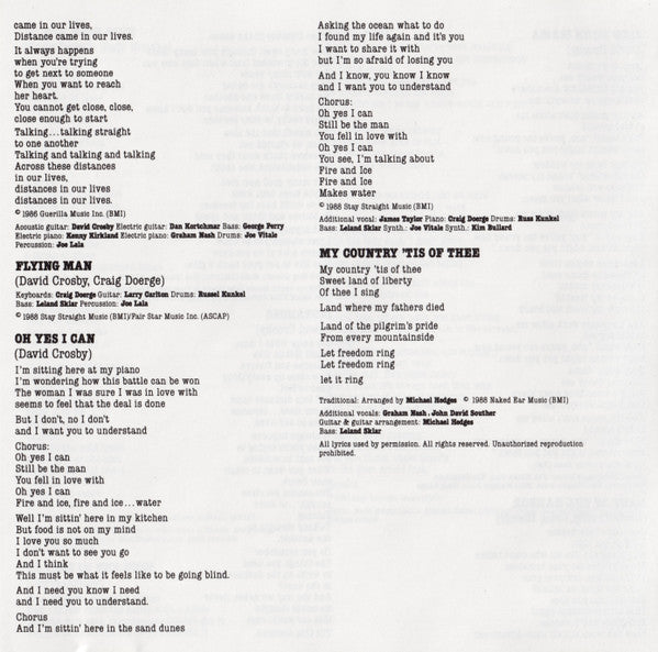 David Crosby -Oh Yes I Can