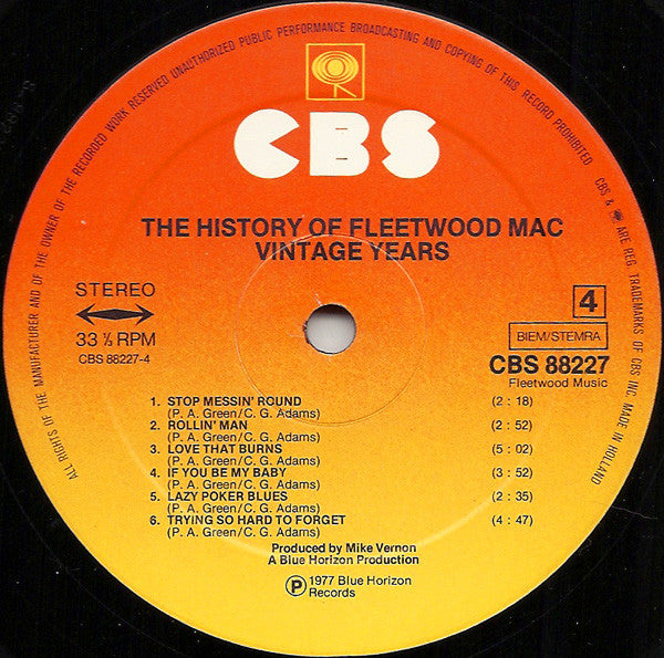 Fleetwood Mac - The History Of Fleetwood Mac - Vintage Years