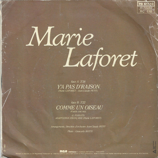 Marie Laforet* -Y'a Pas D'raison / Comme Un Oiseau
