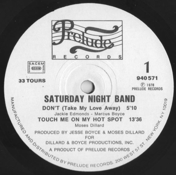 Saturday Night Band -Come On Dance, Dance