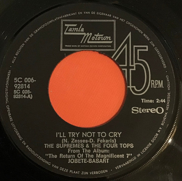 The Supremes &amp; Four Tops - I'll Try Not To Cry / One More Bridge To Cross