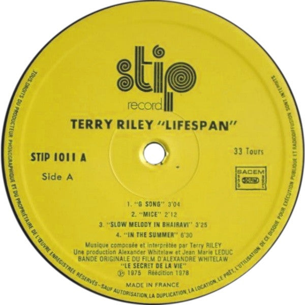 Terry Riley -Lifespan