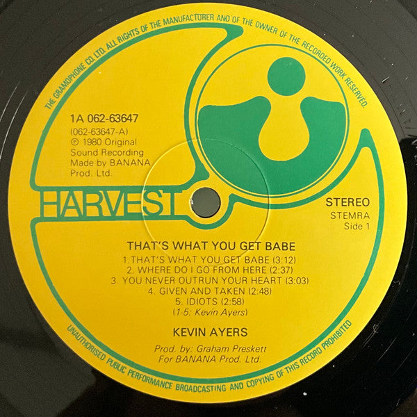 Kevin Ayers -That's What You Get Babe