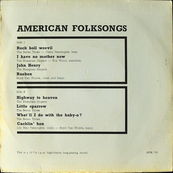 Various - American Folksongs