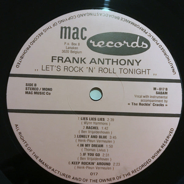 Frank Anthony (2) -Let's Rock'n'Roll Tonight
