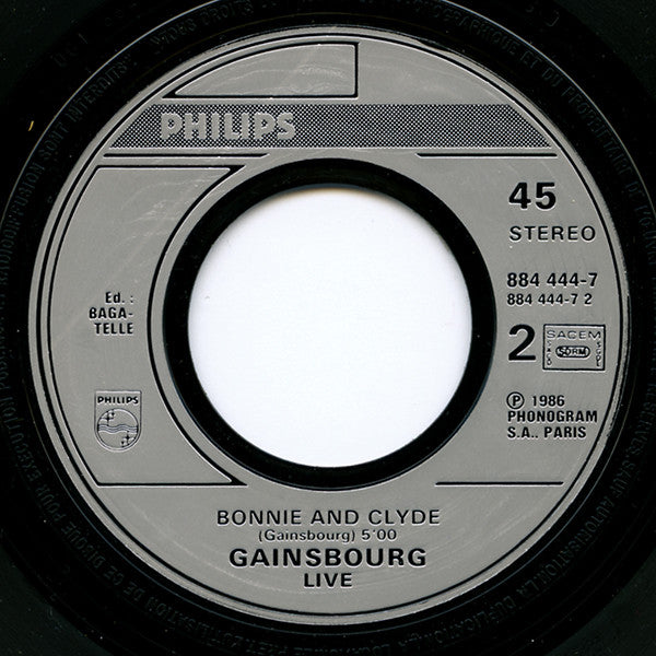 Serge Gainsbourg - Live - Sorry Angel / Bonnie And Clyde