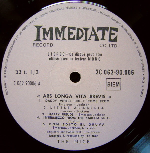 The Nice -Ars Longa Vita Brevis