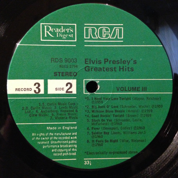 Elvis Presley -Elvis Presley's Greatest Hits