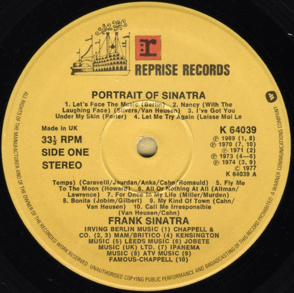 Frank Sinatra -Portrait Of Sinatra: Forty Songs From The Life Of A Man