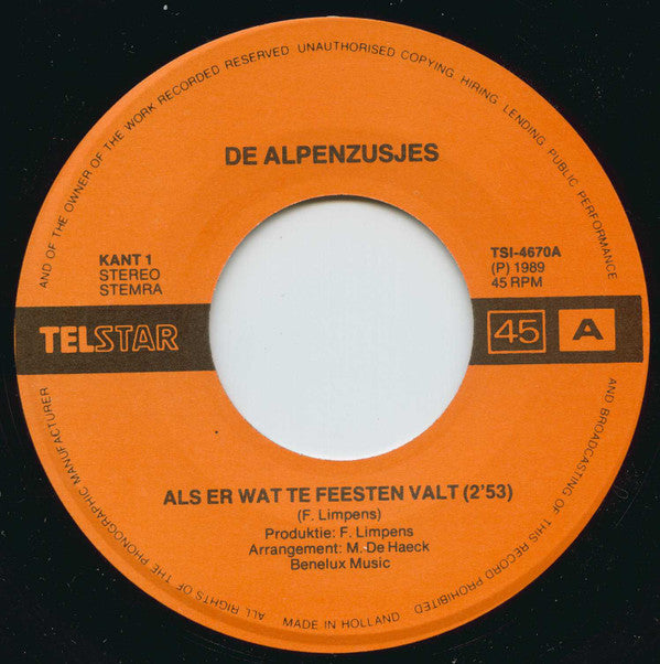 De Alpenzusjes -Als Er Wat Te Feesten Valt