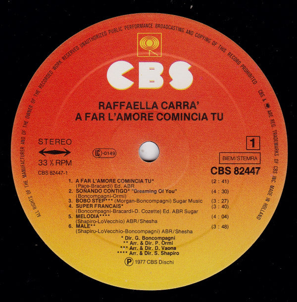Raffaella Carrà -A Far L'Amore Comincia Tu