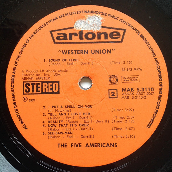 The Five Americans -Western Union / Sound Of Love