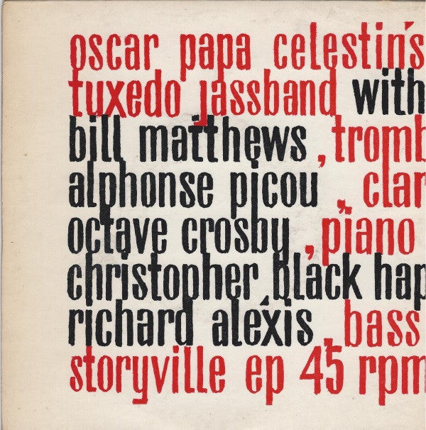 Oscar Papa Celestin's Tuxedo Jassband* -Storyville EP