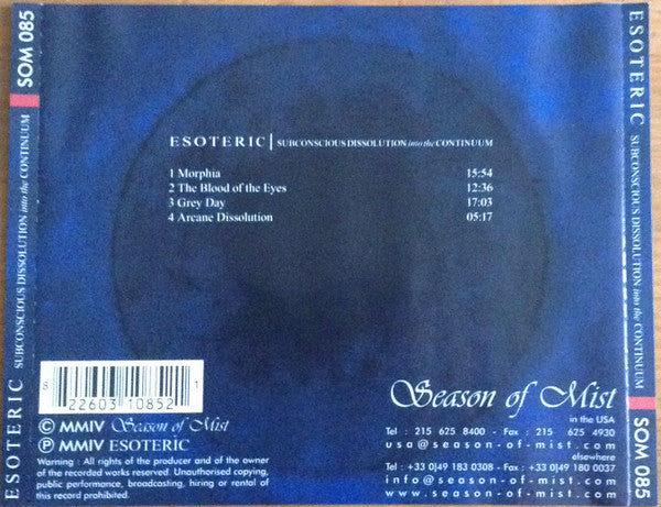 Esoteric (3) -Subconscious Dissolution Into The Continuum