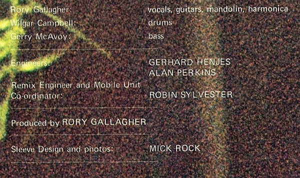 Rory Gallagher -Live! In Europe