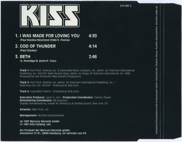 Kiss - I Was Made For Loving You