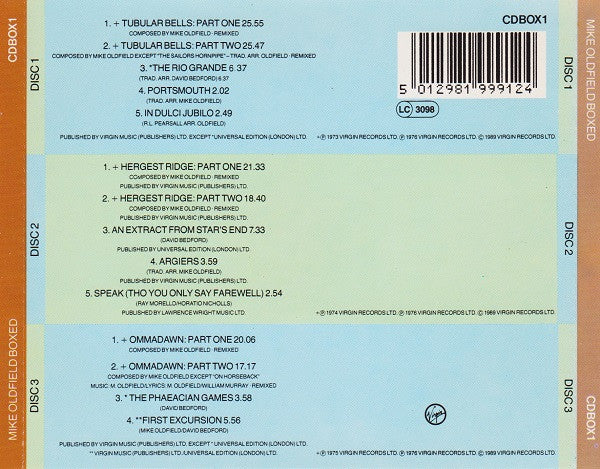 Mike Oldfield -Boxed