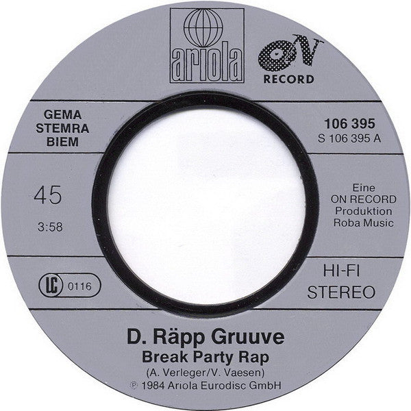 D. Räpp Gruuve - Break Party Rap
