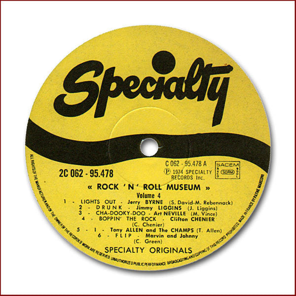 Various - Rock N' Roll Museum Vol 4 Specialty Originals