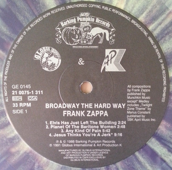 Frank Zappa -Broadway The Hard Way