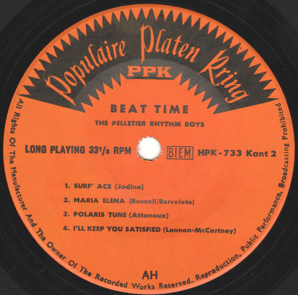 The Pelletier Rhythm Boys -Beat Time!