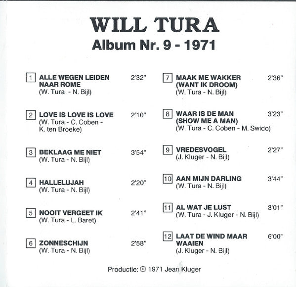 Will Tura -Album Nr. 9 - 1971