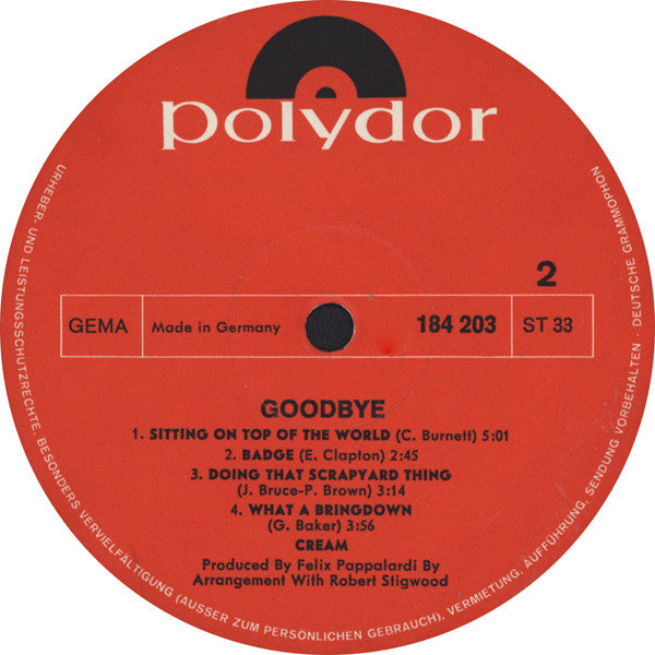 Cream (2) - Goodbye