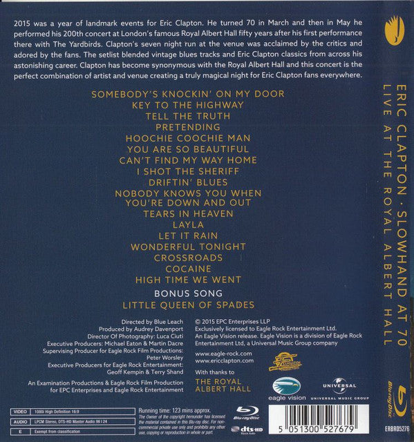 Eric Clapton -Slowhand At 70: Live At The Royal Albert Hall