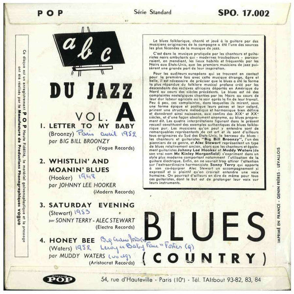 Various -Abc Du Jazz Vol. A: Blues (Country)
