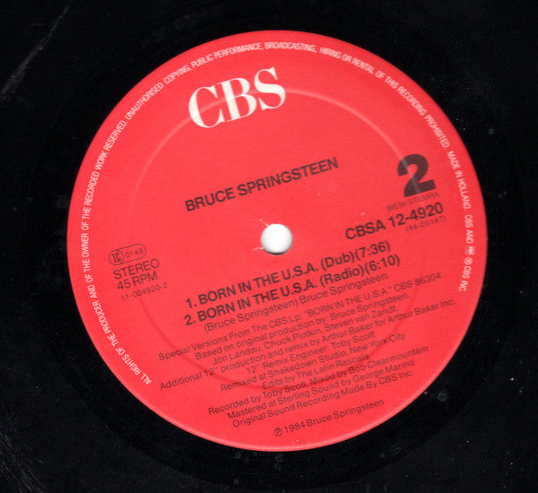 Bruce Springsteen -Born In The U.S.A.