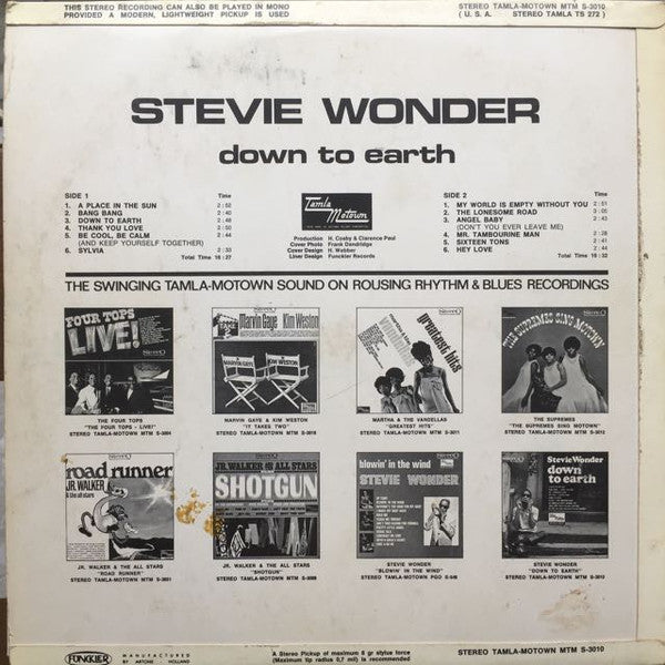 Stevie Wonder - Down To Earth