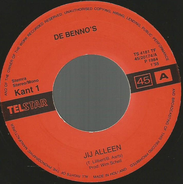 De Benno's -Jij Alleen